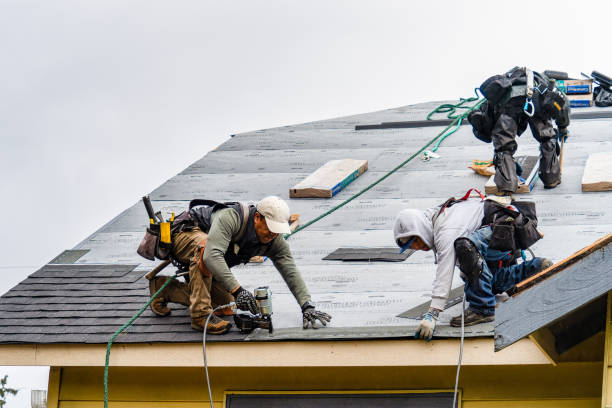 Professional Gutter Installation technician working in Birchwood, TN